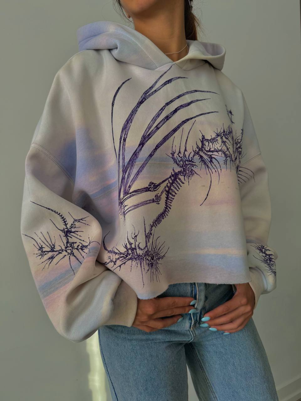 reworked crop Hoodie