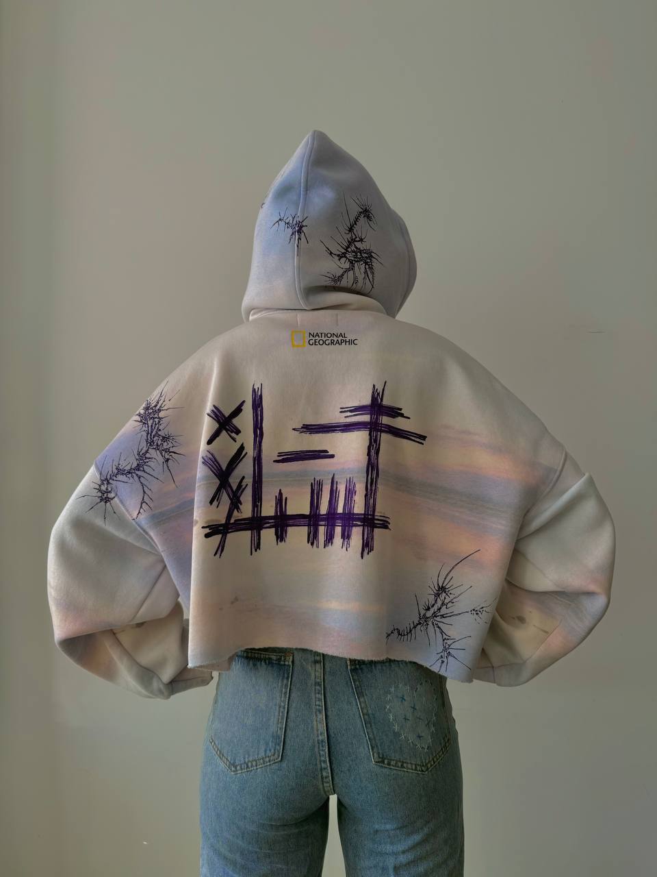 reworked crop Hoodie