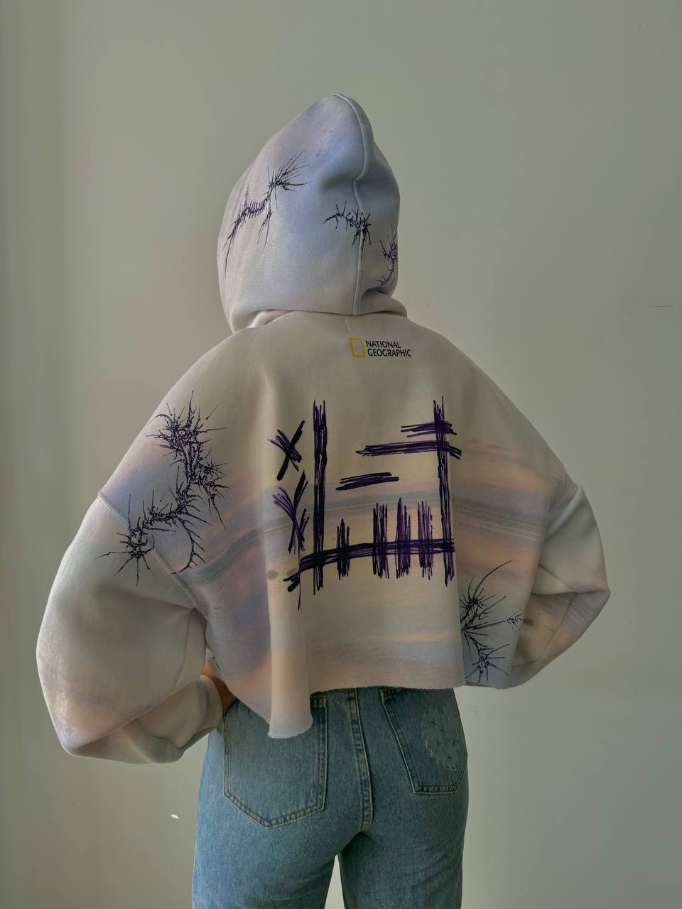 reworked crop Hoodie