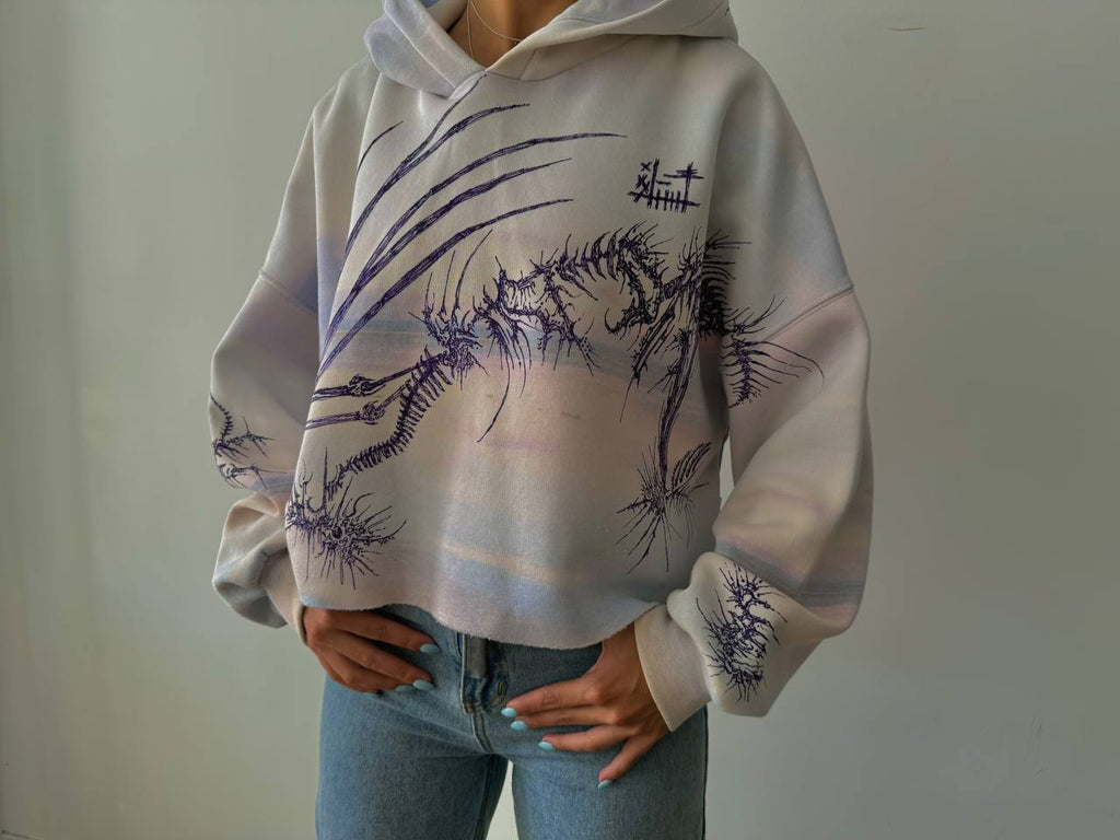 reworked crop Hoodie